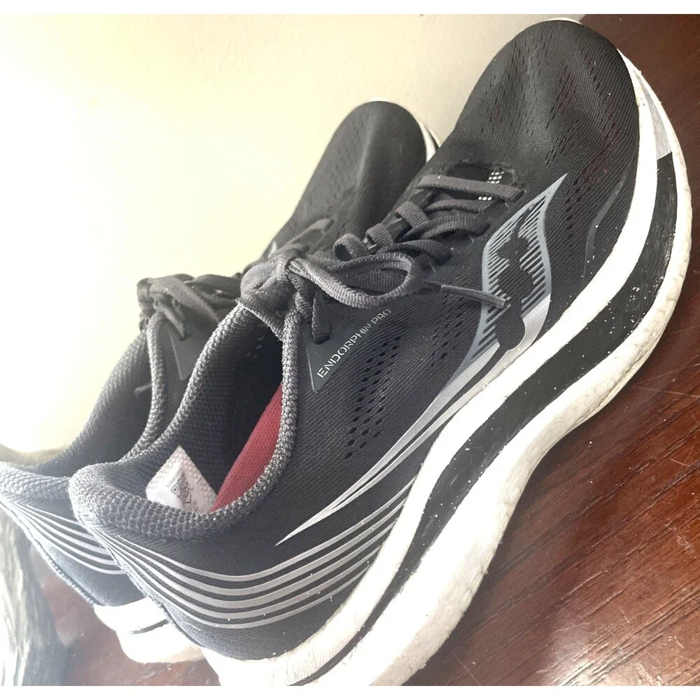 Saucony Endorphin Pro Women's Running Shoes Silver/Black/White, Size 8.5